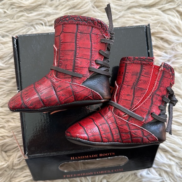 Freebird by Steven Other - Freebird Baby Coal in red croco size 2 (6-12 months) brand new never been worn